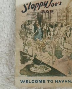 Original 1933 sloppy Joes cocktail manual